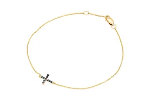 Color Stone Cross Bracelet