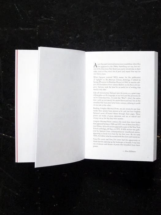 Complete Minimal Poems