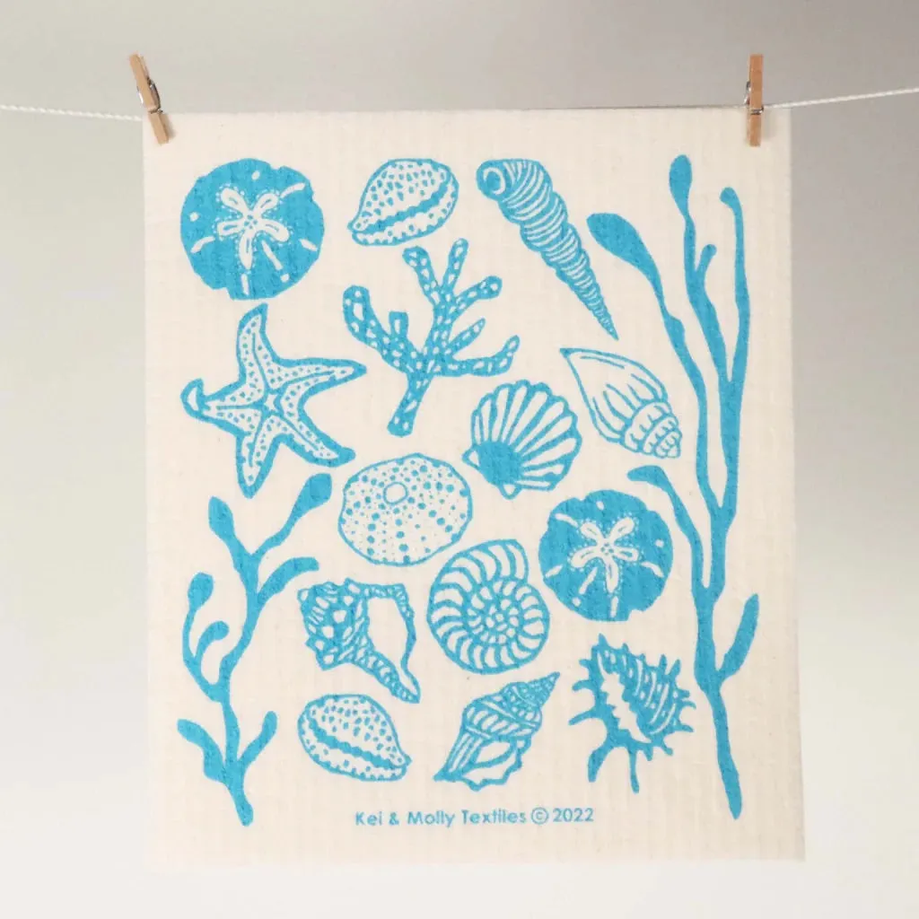 Compostable Sponge Cloth: Sea Shells