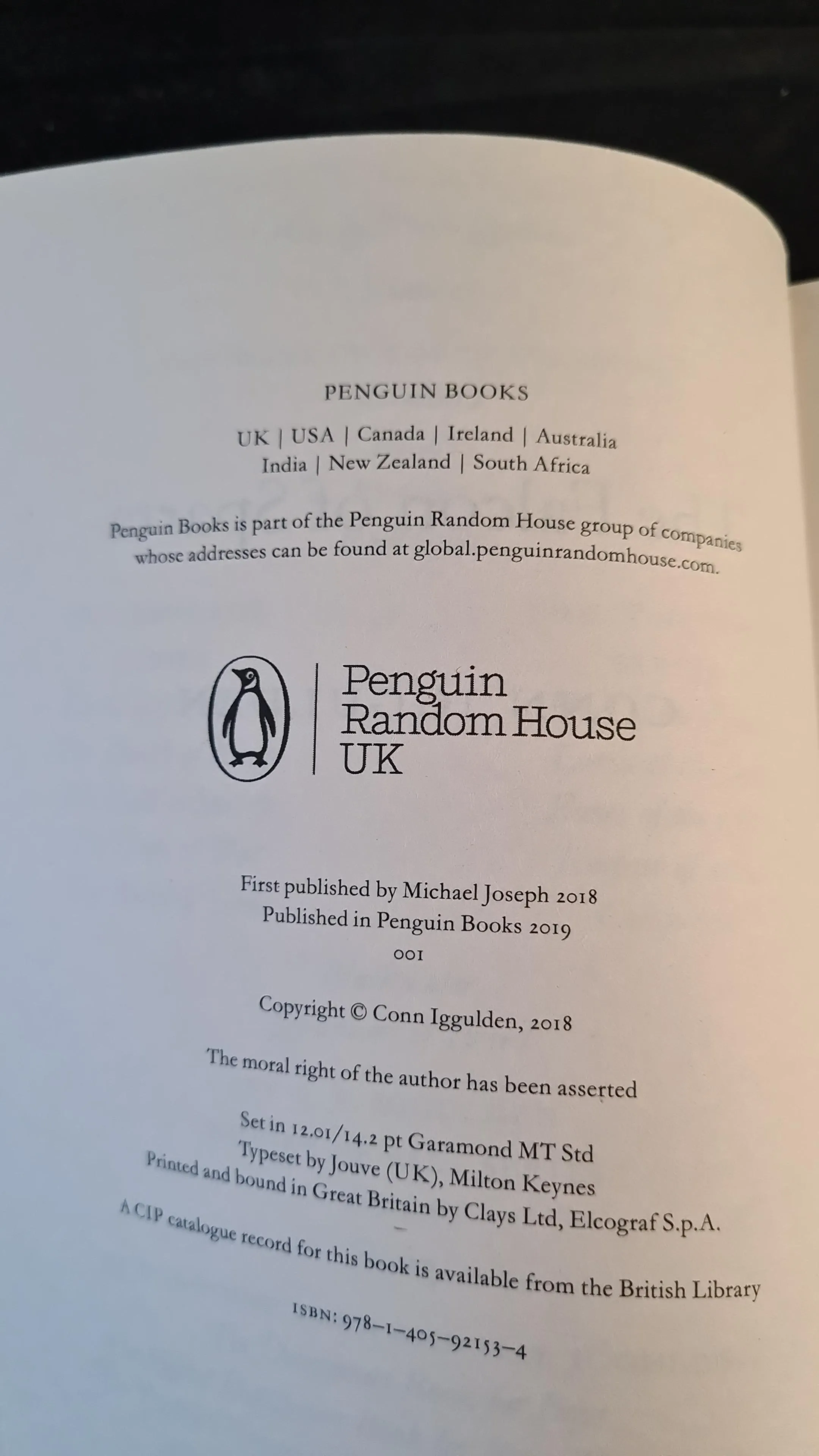 Conn Iggulden - The Falcon of Sparta, Penguin Books, 2019, Paperbacks