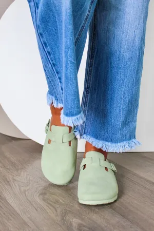 Cool & Collected Buckle Clog • Soft Sage
