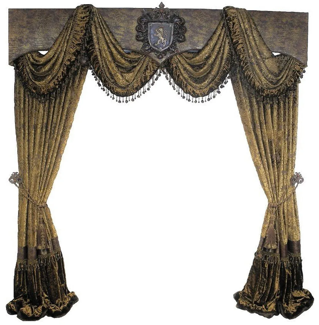 Cornice Board with Swags and Decorative Curtain Panels *Available in ANY of our Fabrics