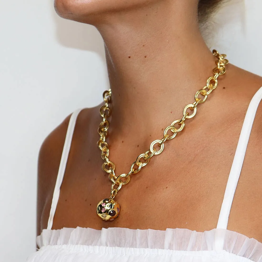 Cosmic Orb Short Chain Necklaces