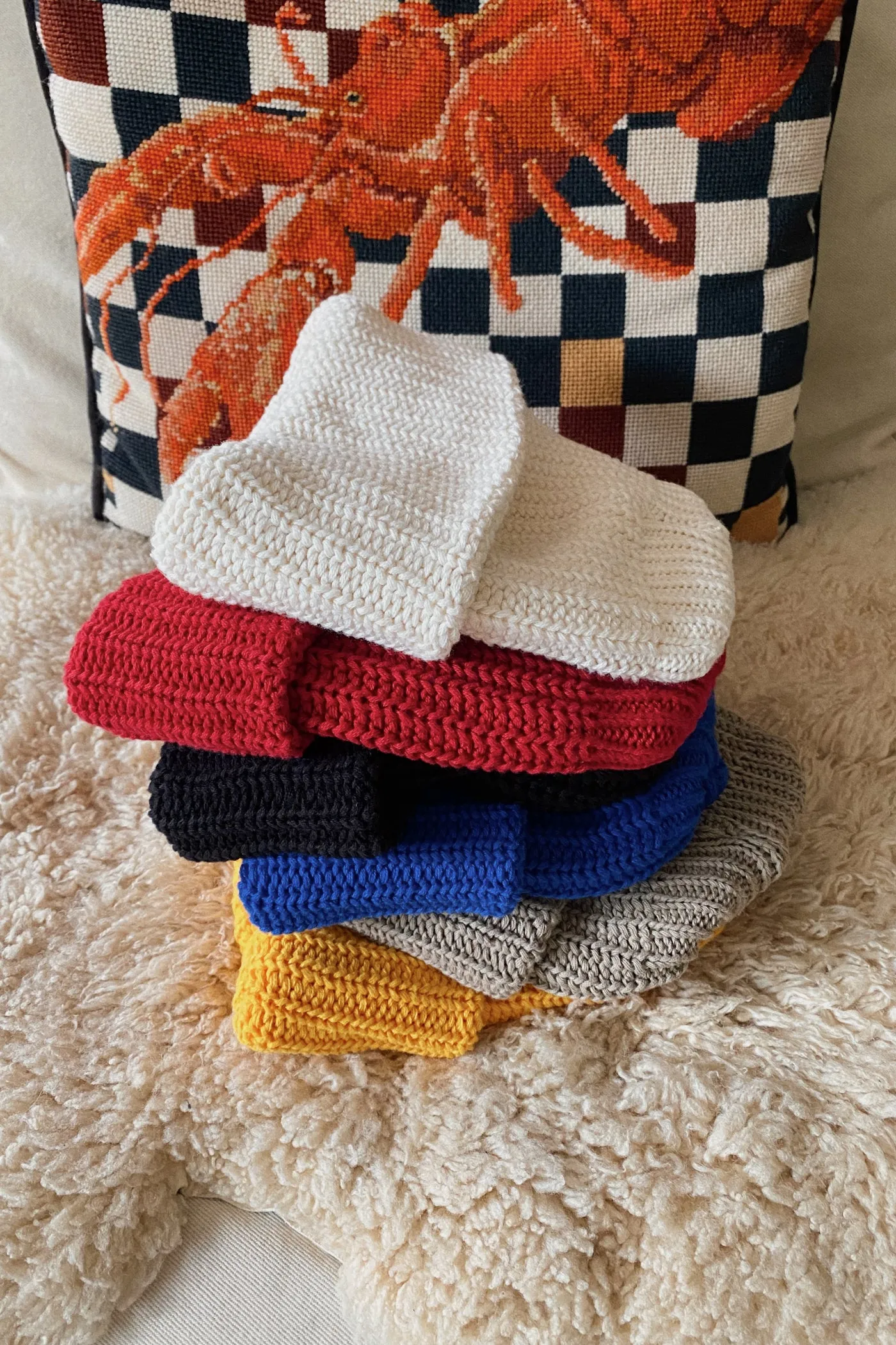 Cotton Rib Knit Beanies