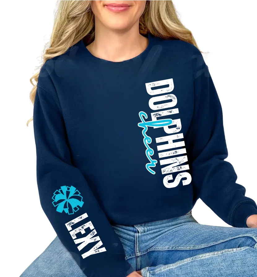 Customizable Cheer Vertical Tee | Sweatshirt