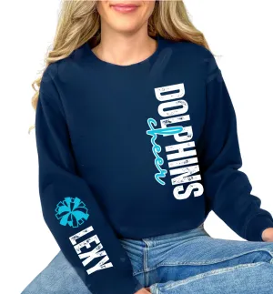 Customizable Cheer Vertical Tee | Sweatshirt