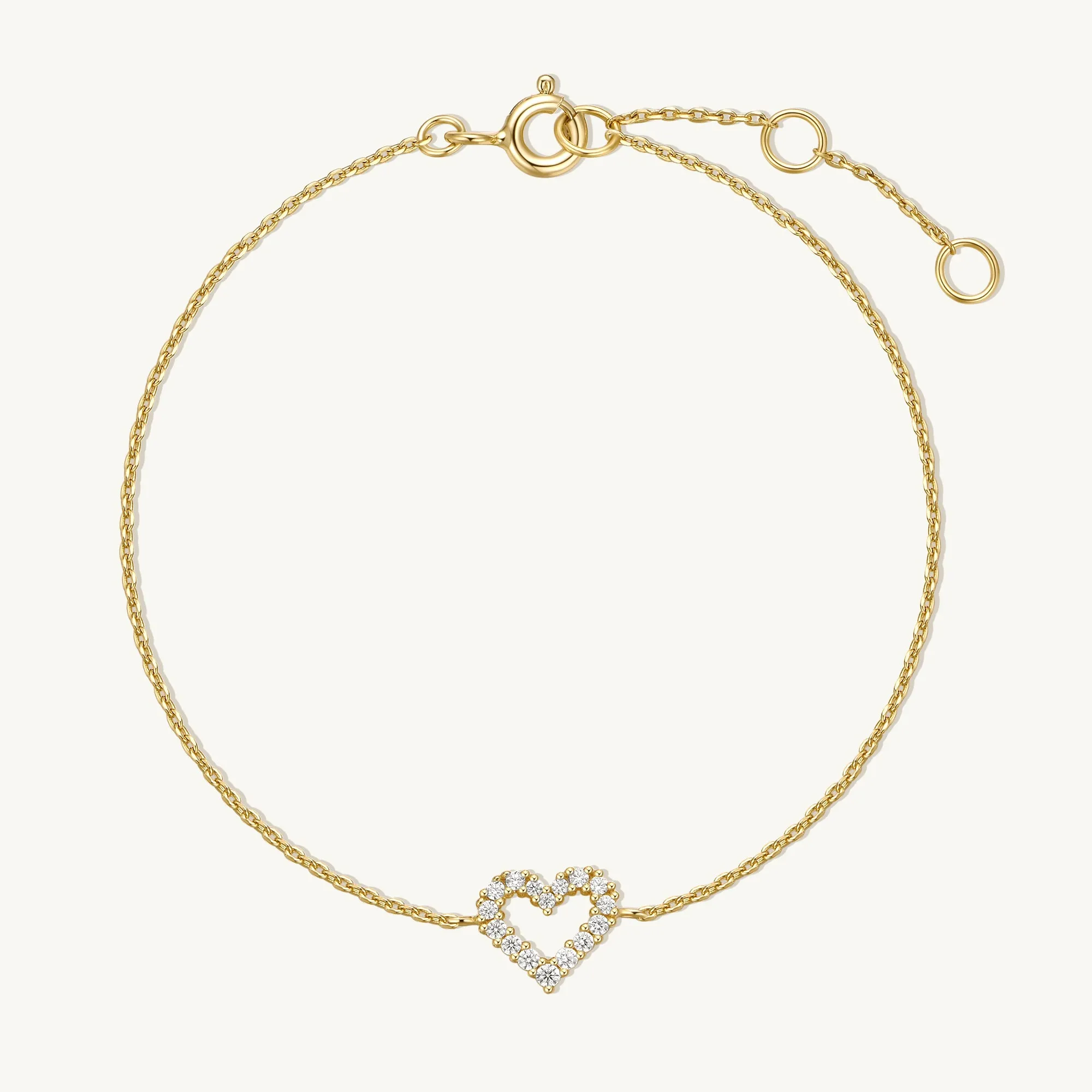 CZ Heart Bracelet