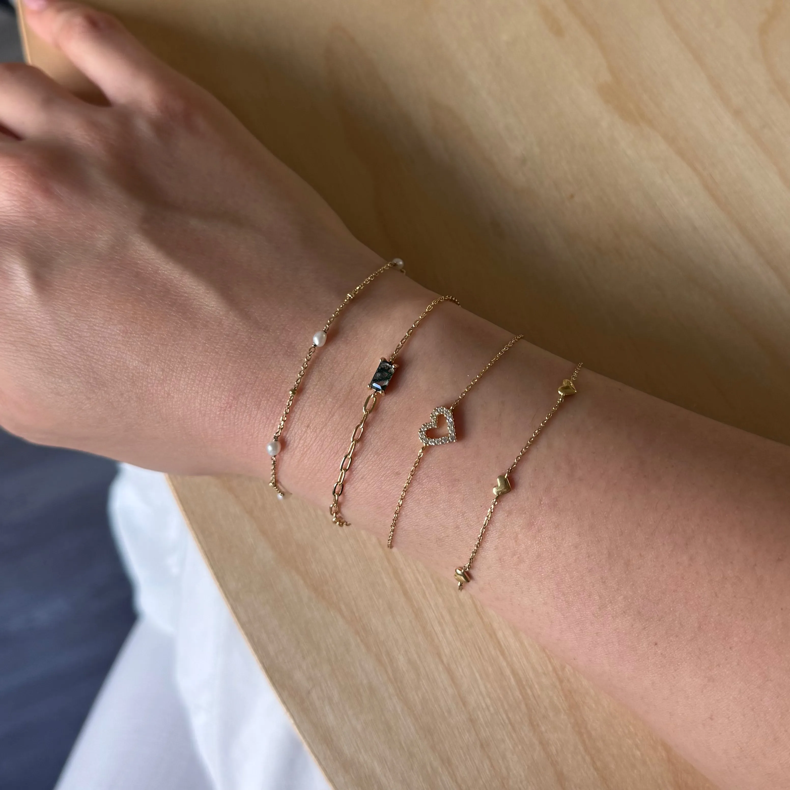 CZ Heart Bracelet