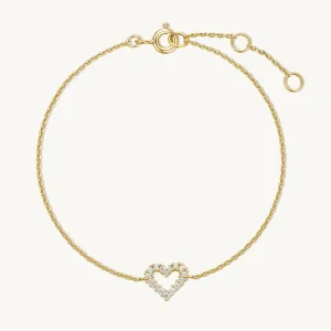 CZ Heart Bracelet