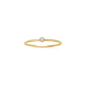 dainty grown diamond stackable ring