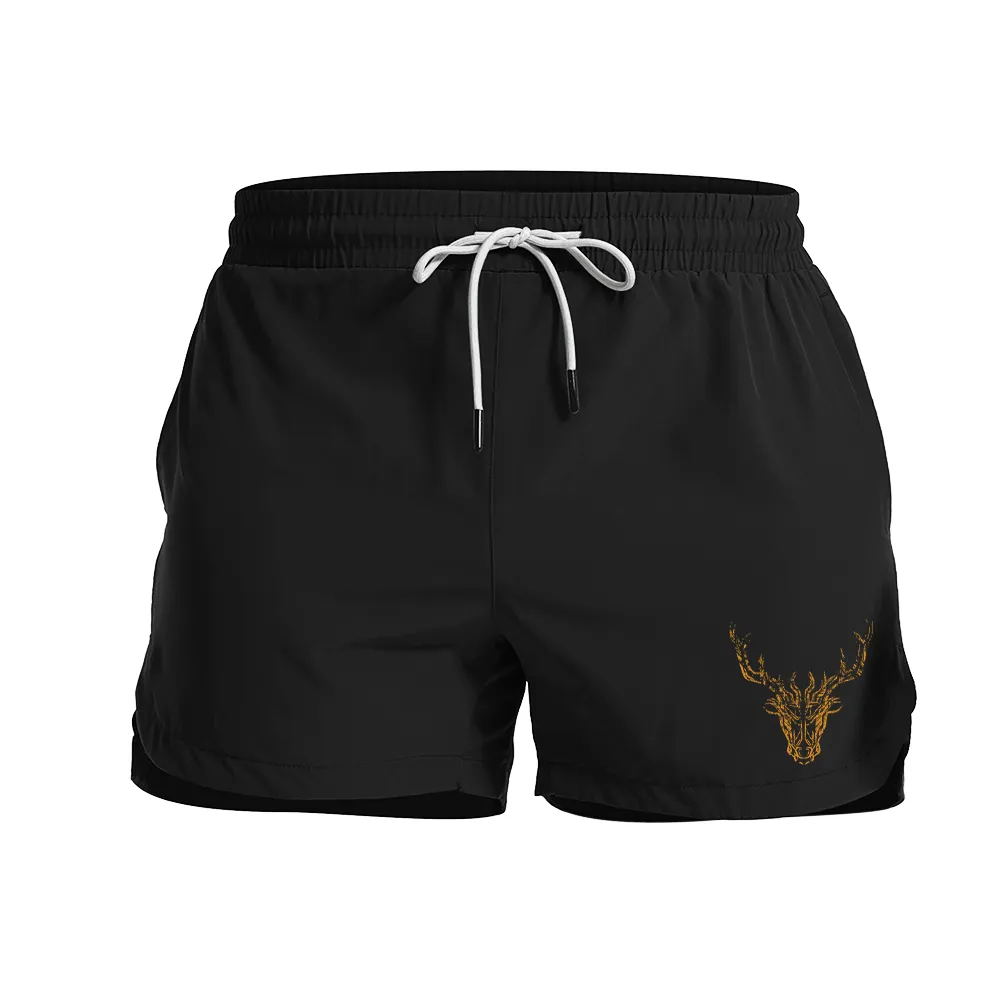 Deer Graphic Shorts