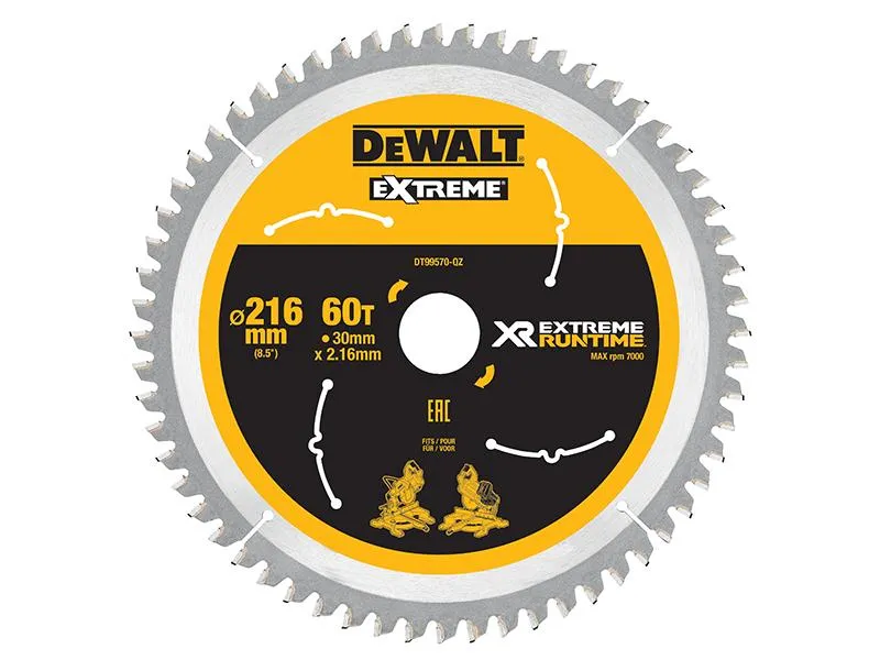 DEWALT Flexvolt Xr Circular Saw Blade 216 X 30Mm X 60T