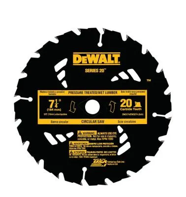 DeWalt® Portable Construction Saw Blades, 7 1/4 in, 20 Teeth, DW3174