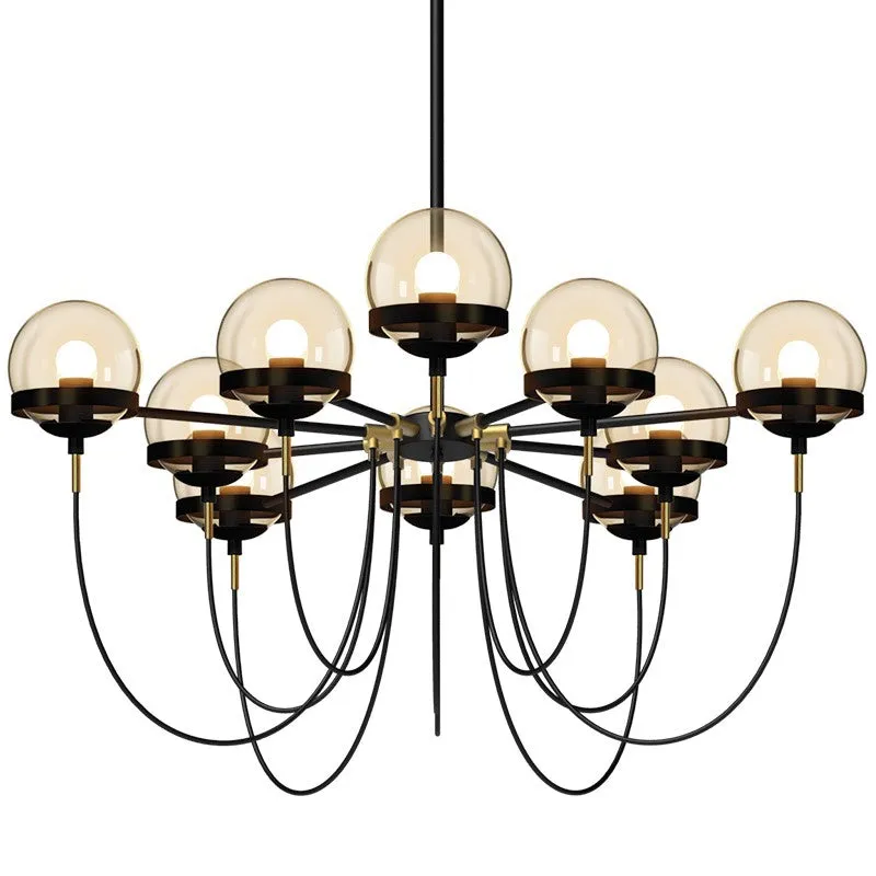 Dexter Glass Orb Antique Chandelier