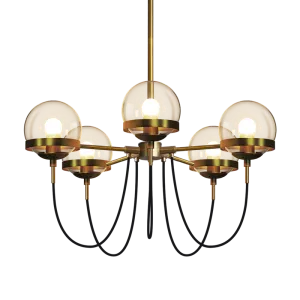 Dexter Glass Orb Antique Chandelier