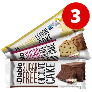 Diablo Sugar Free Mixed Cake - 3 x 200g.