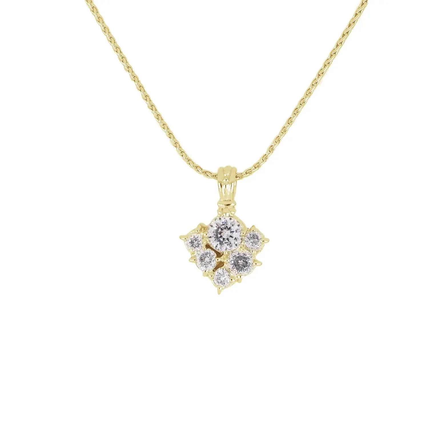Diamante Cluster 104 - 6 Stone Pendant