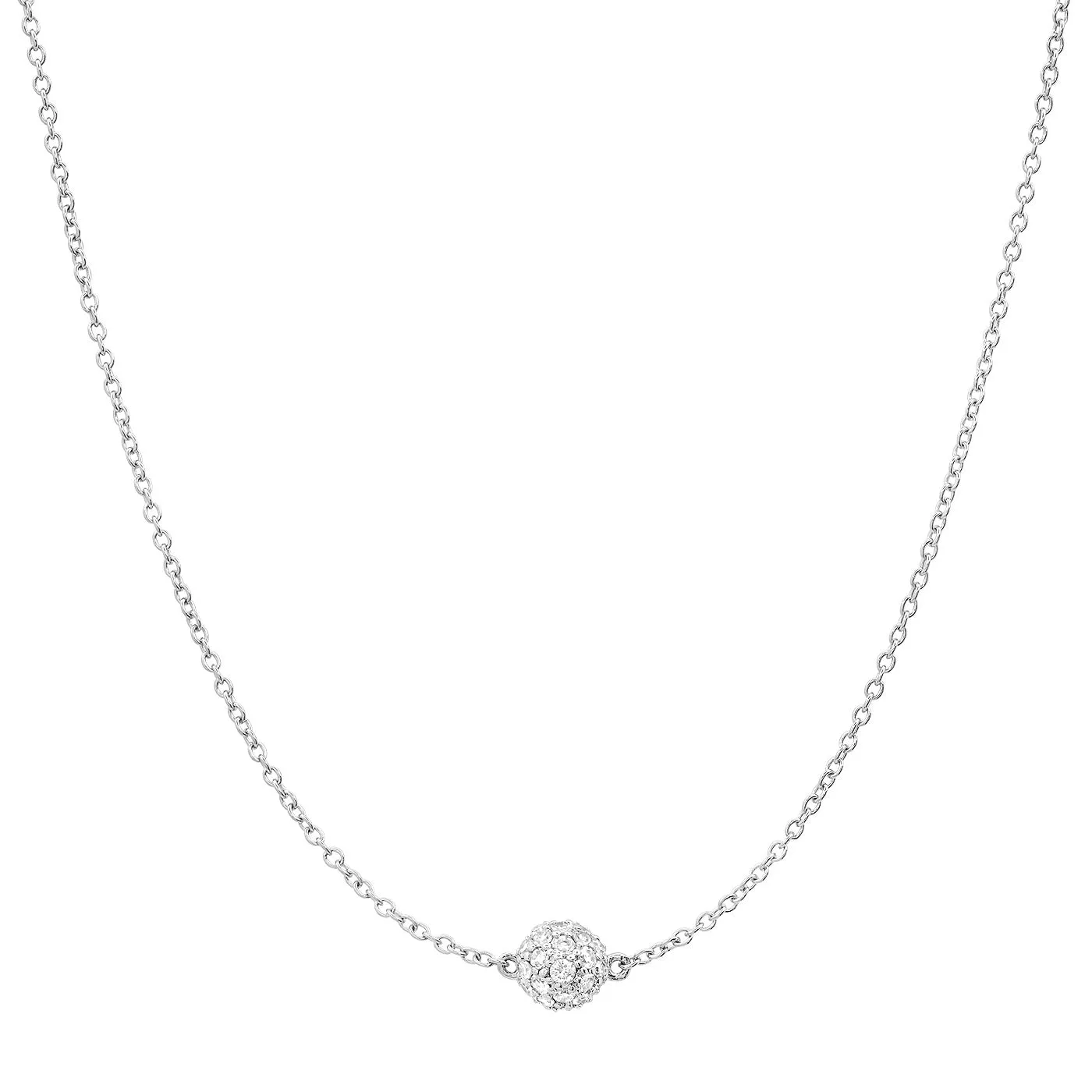 Diamond Single Orb Necklace