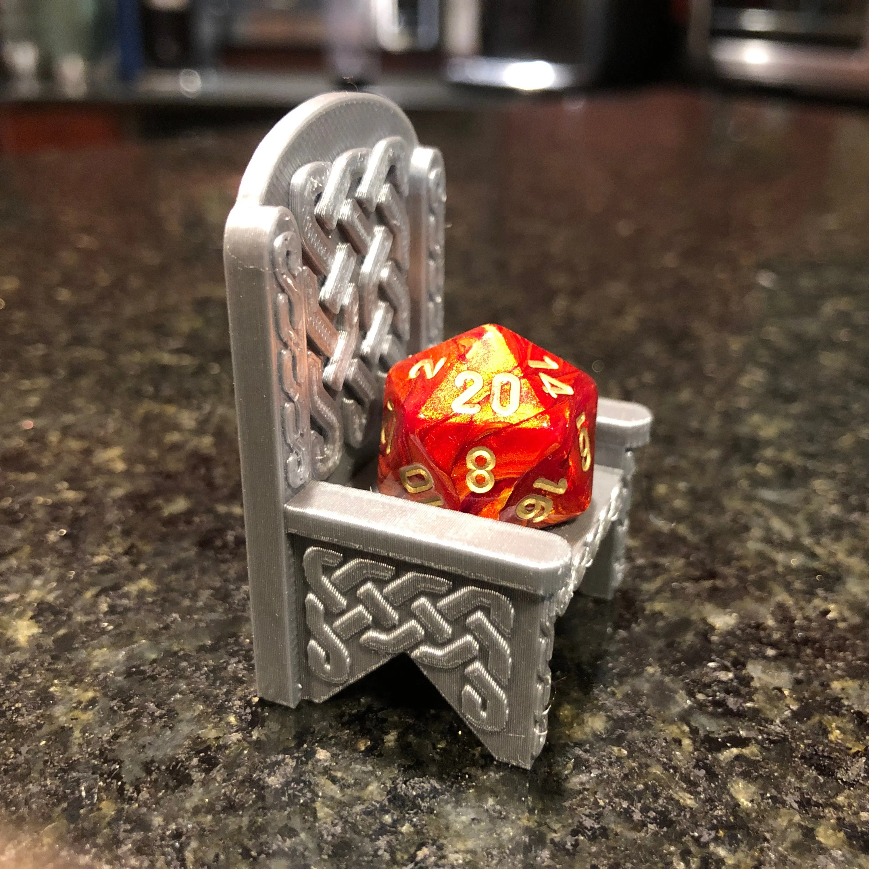 Dice Throne -  Celtic Knot work and Gothic Styles - Dungeons and Dragons - Well Behaving Dice