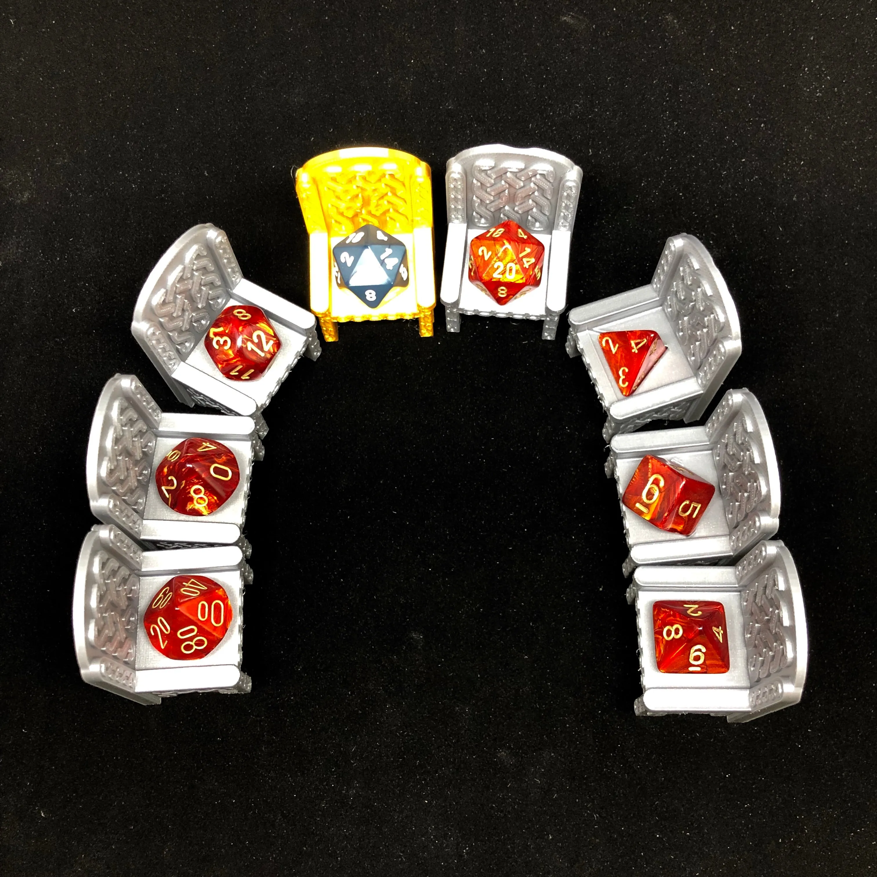 Dice Throne -  Celtic Knot work and Gothic Styles - Dungeons and Dragons - Well Behaving Dice