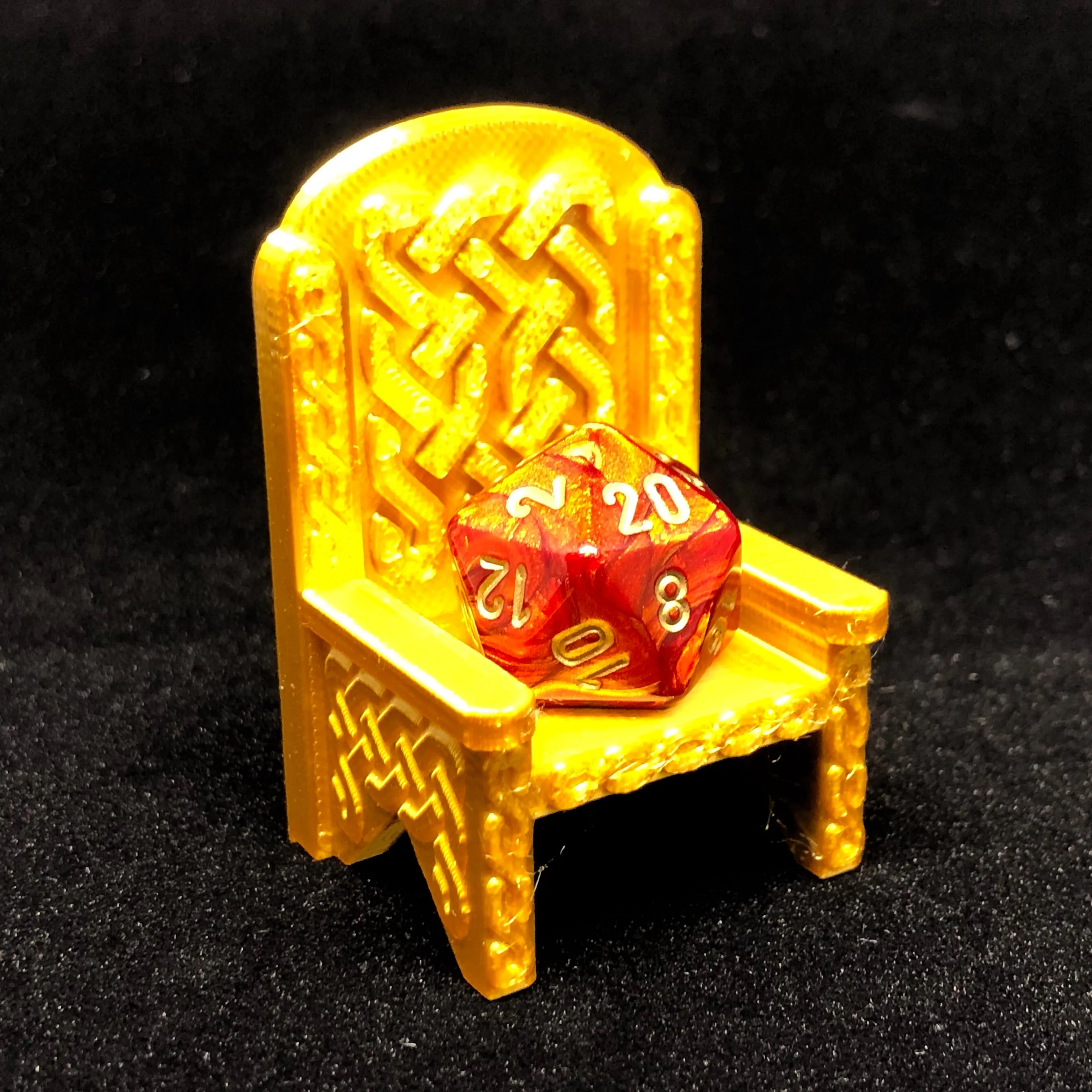 Dice Throne -  Celtic Knot work and Gothic Styles - Dungeons and Dragons - Well Behaving Dice