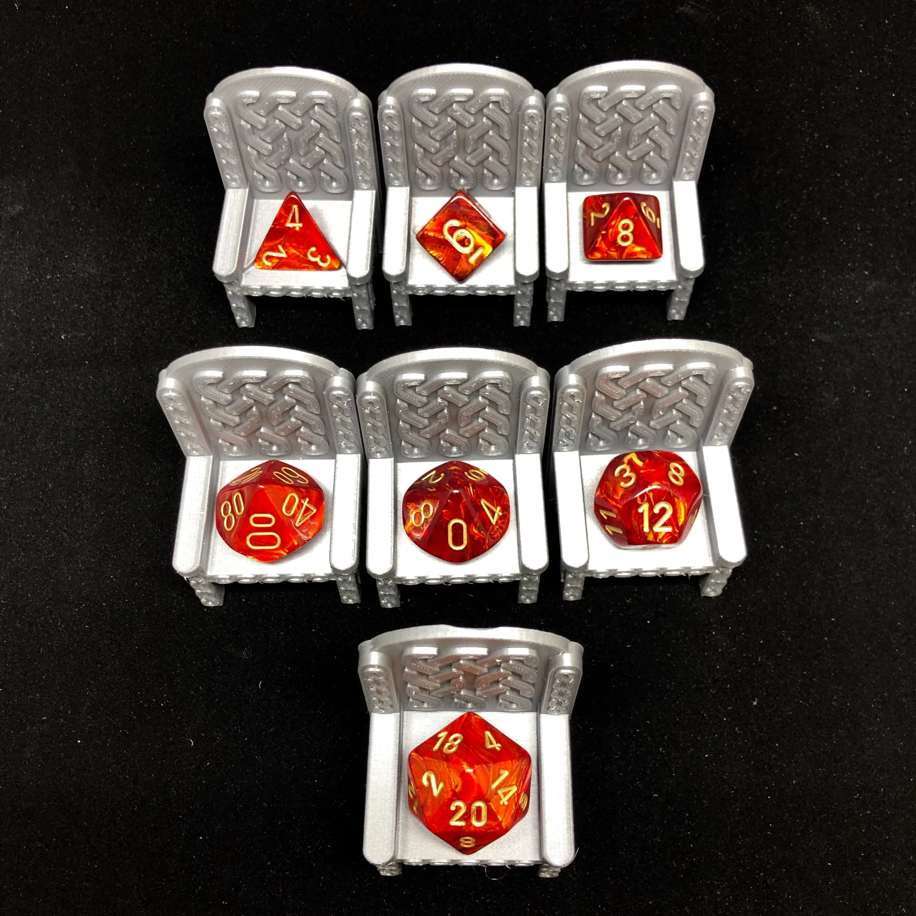 Dice Throne -  Celtic Knot work and Gothic Styles - Dungeons and Dragons - Well Behaving Dice
