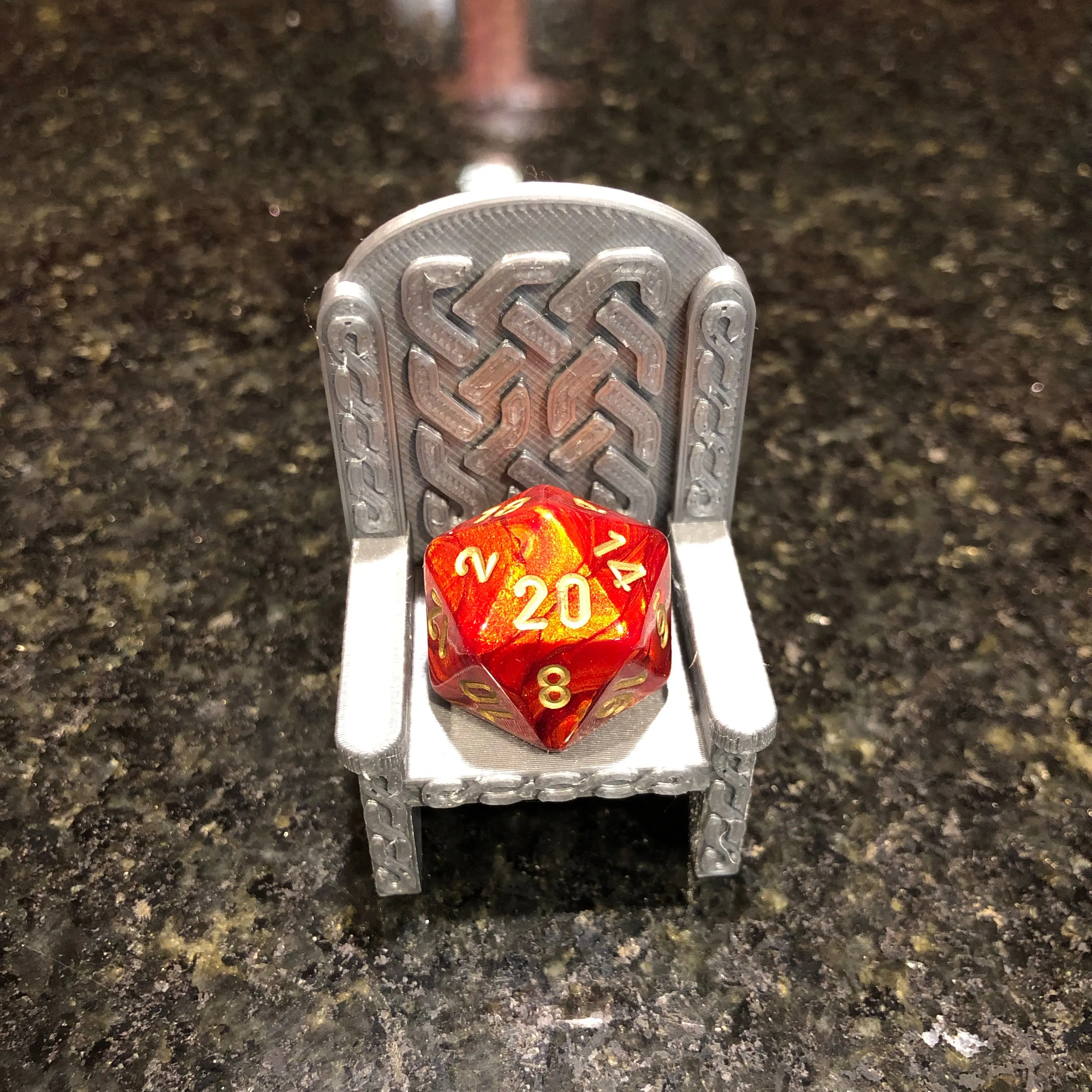 Dice Throne -  Celtic Knot work and Gothic Styles - Dungeons and Dragons - Well Behaving Dice