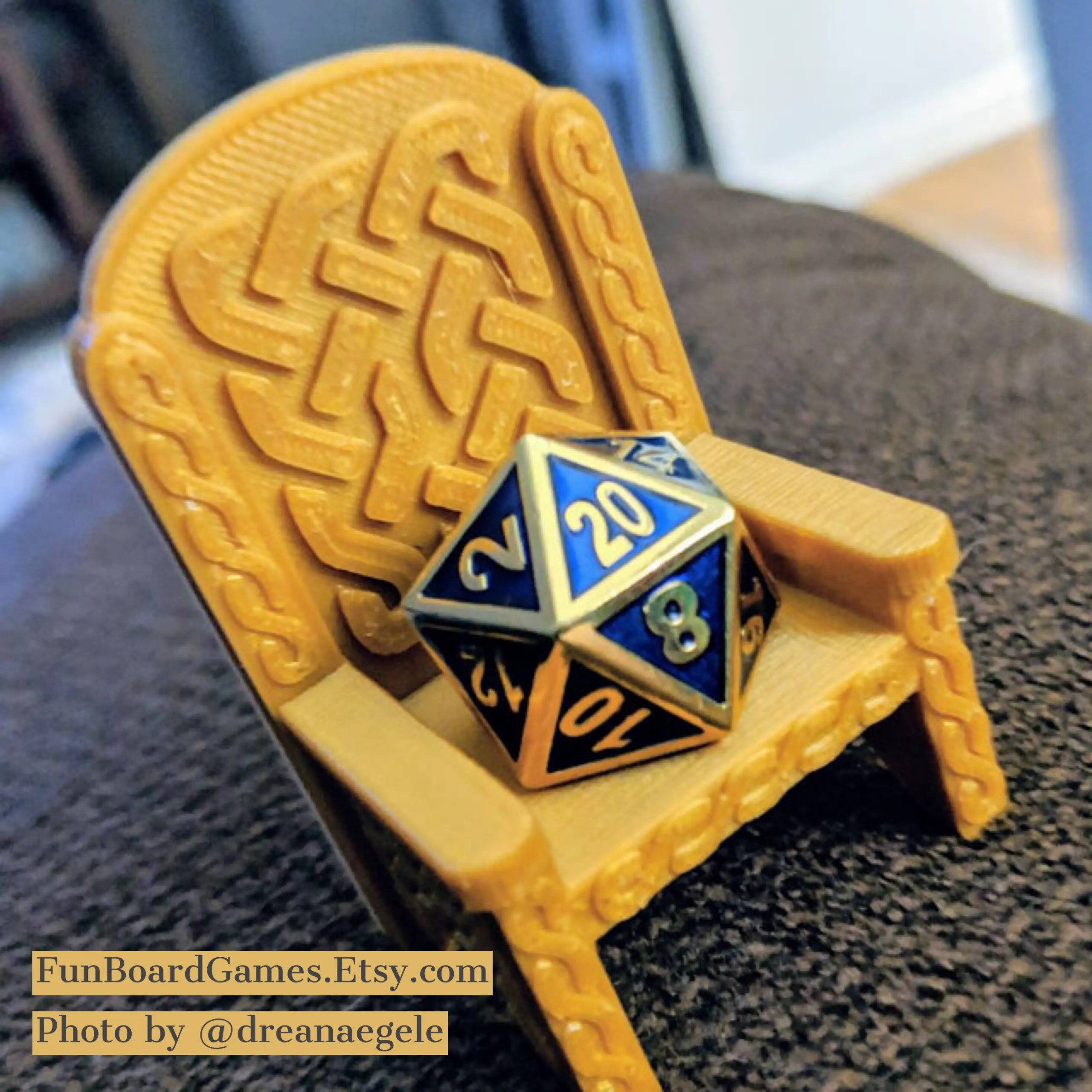 Dice Throne -  Celtic Knot work and Gothic Styles - Dungeons and Dragons - Well Behaving Dice
