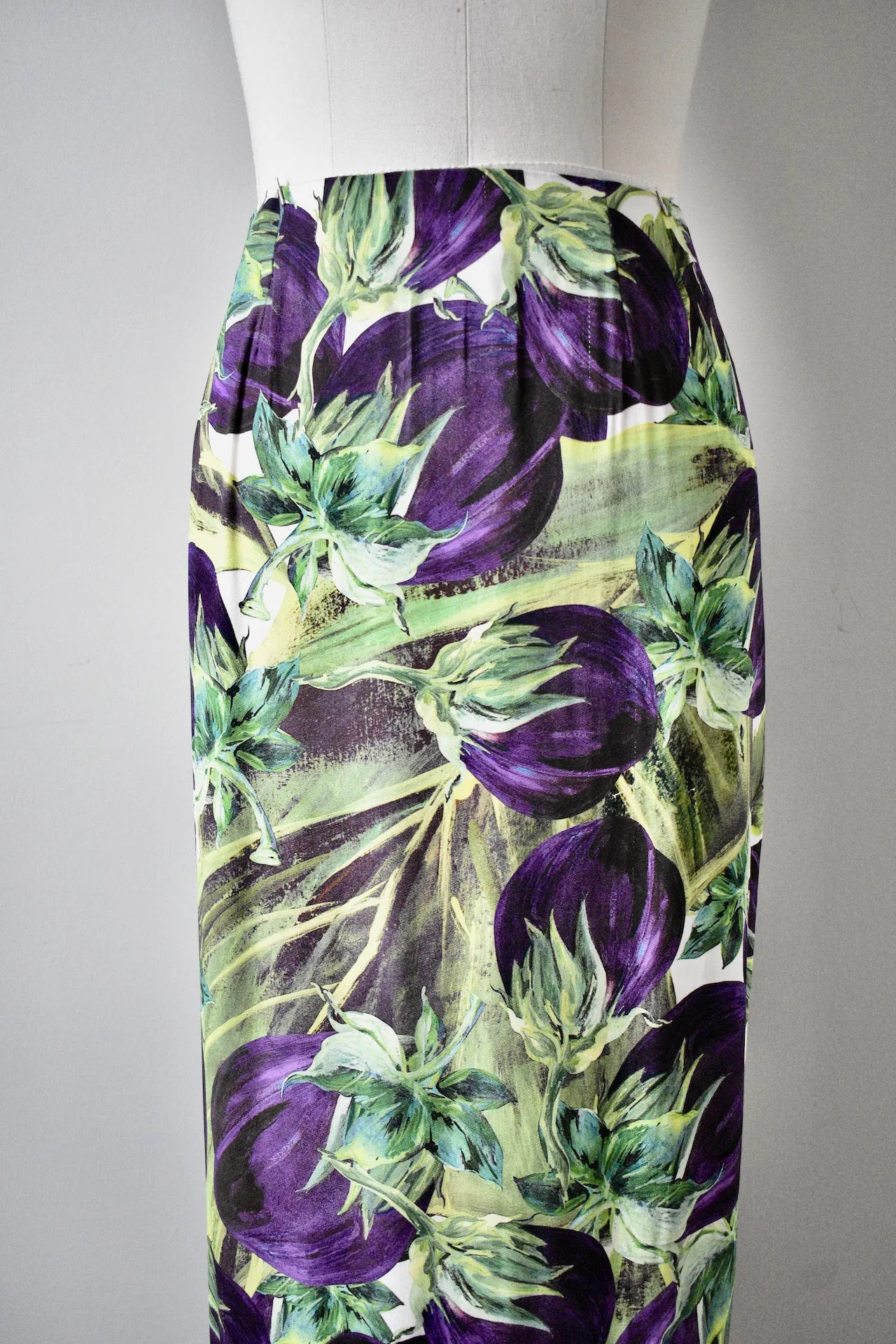 Dolce & Gabbana Green/ Purple Floral Skirt