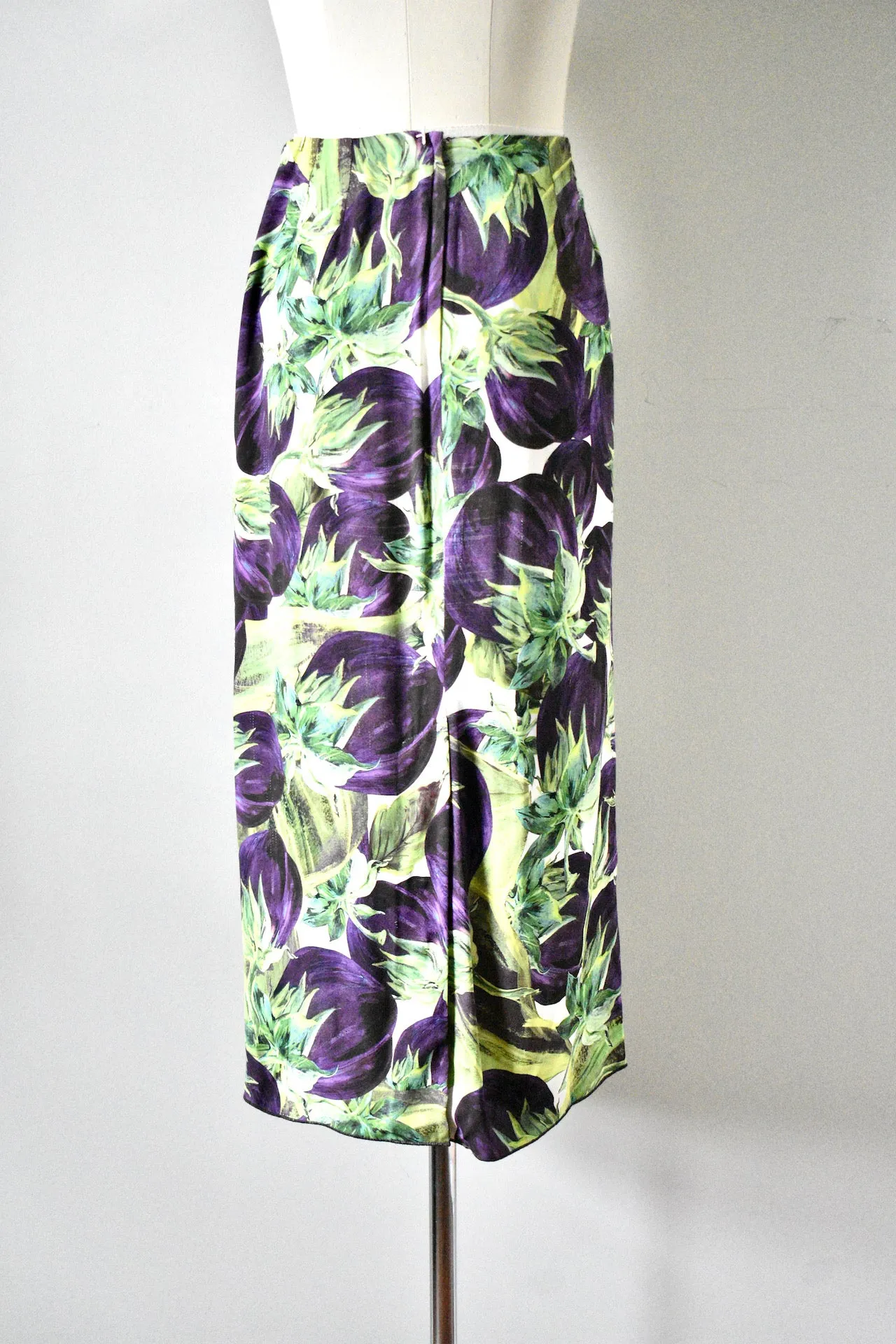 Dolce & Gabbana Green/ Purple Floral Skirt