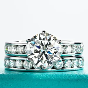 Elegant 3.0 Ct Round Diamond Engagement Ring Set