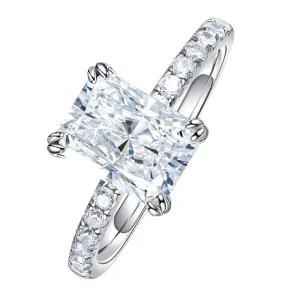 Elegant 3.0ct Radiant Cut Diamond Engagement Ring
