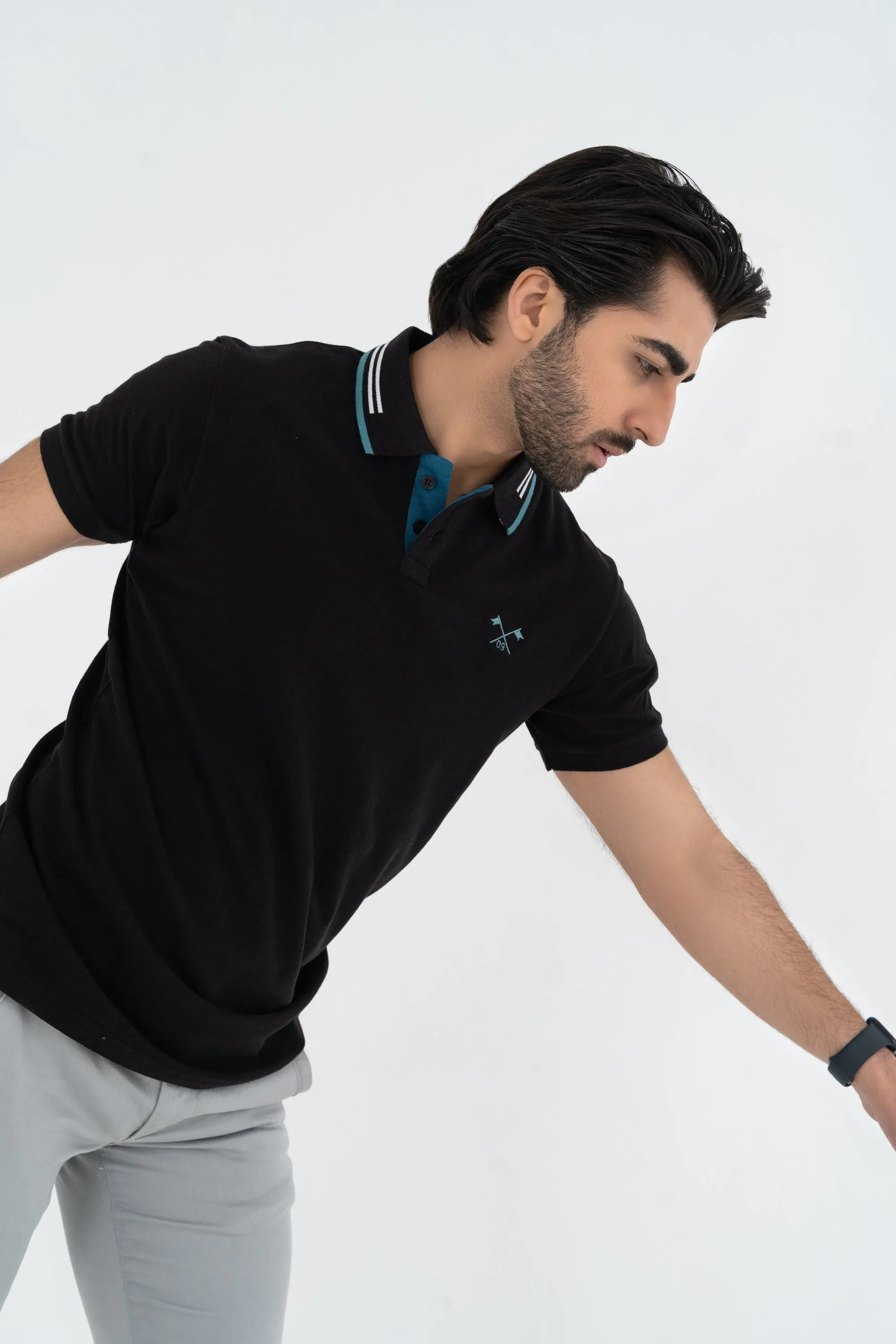 Elegant Black Polo Shirt