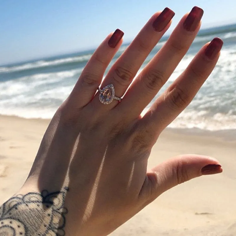 Elegant Cubic Zirconia Ring Rose Gold