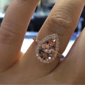 Elegant Cubic Zirconia Ring Rose Gold