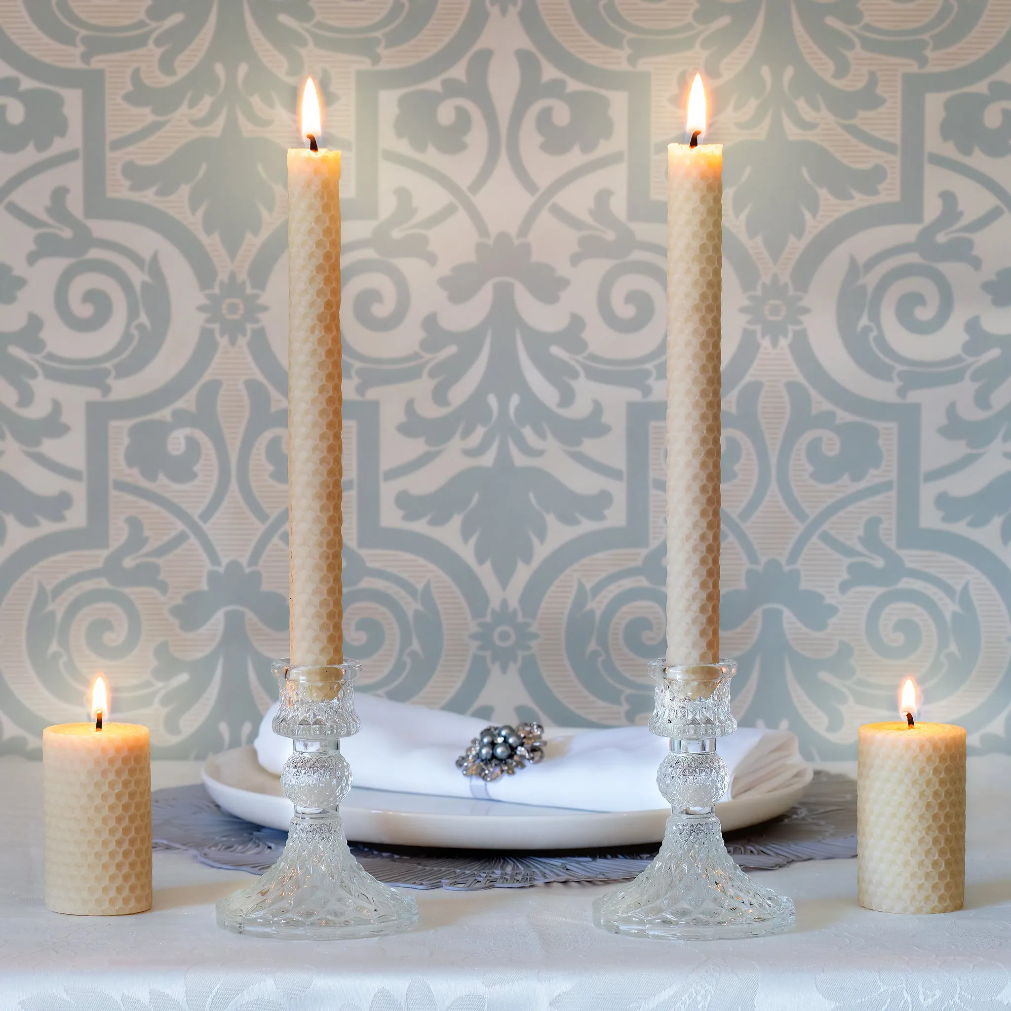 Elegant Dinner Rolled Candle Pack