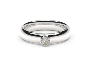 Elegant Engagement Ring, White Gold & Platinum