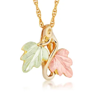 Elegant Foliage VII - Black Hills Gold Pendant