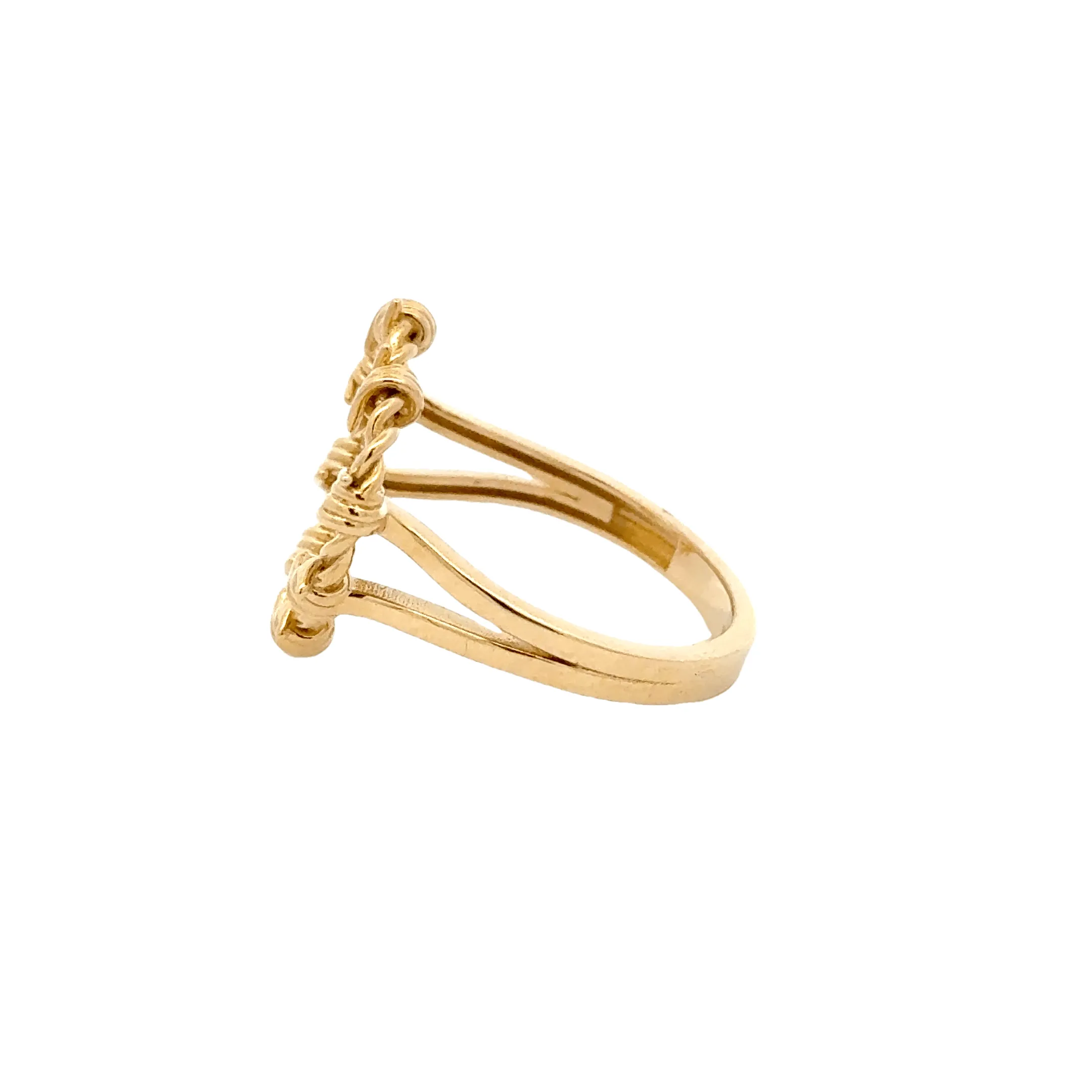 Elegant Gold Heart Ring 14k