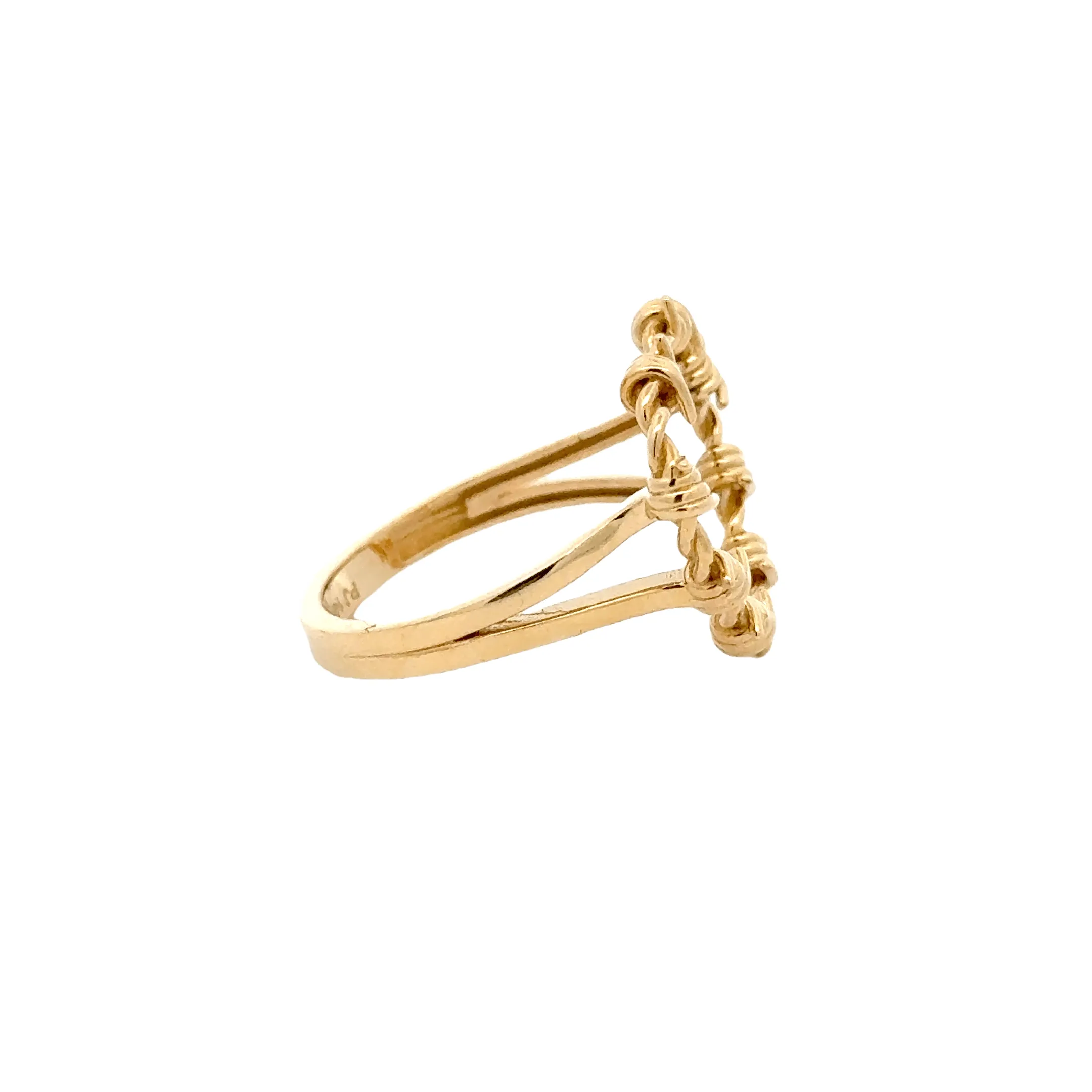 Elegant Gold Heart Ring 14k
