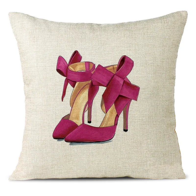 Elegant Highheels Linen Pillowcase