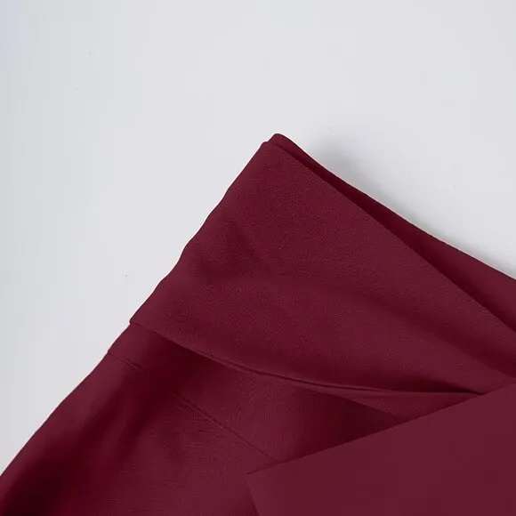 Elegant Maroon A-Line Skirt with Side Tie