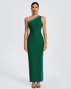 Elegant One Shoulder Maxi Bandage Dress
