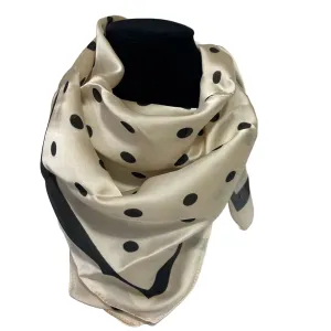 Elegant Polka Dot Satin Scarf/Wrap