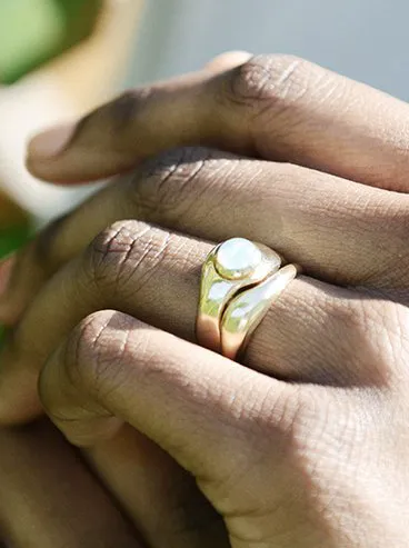 emmeline ring set - moonstone