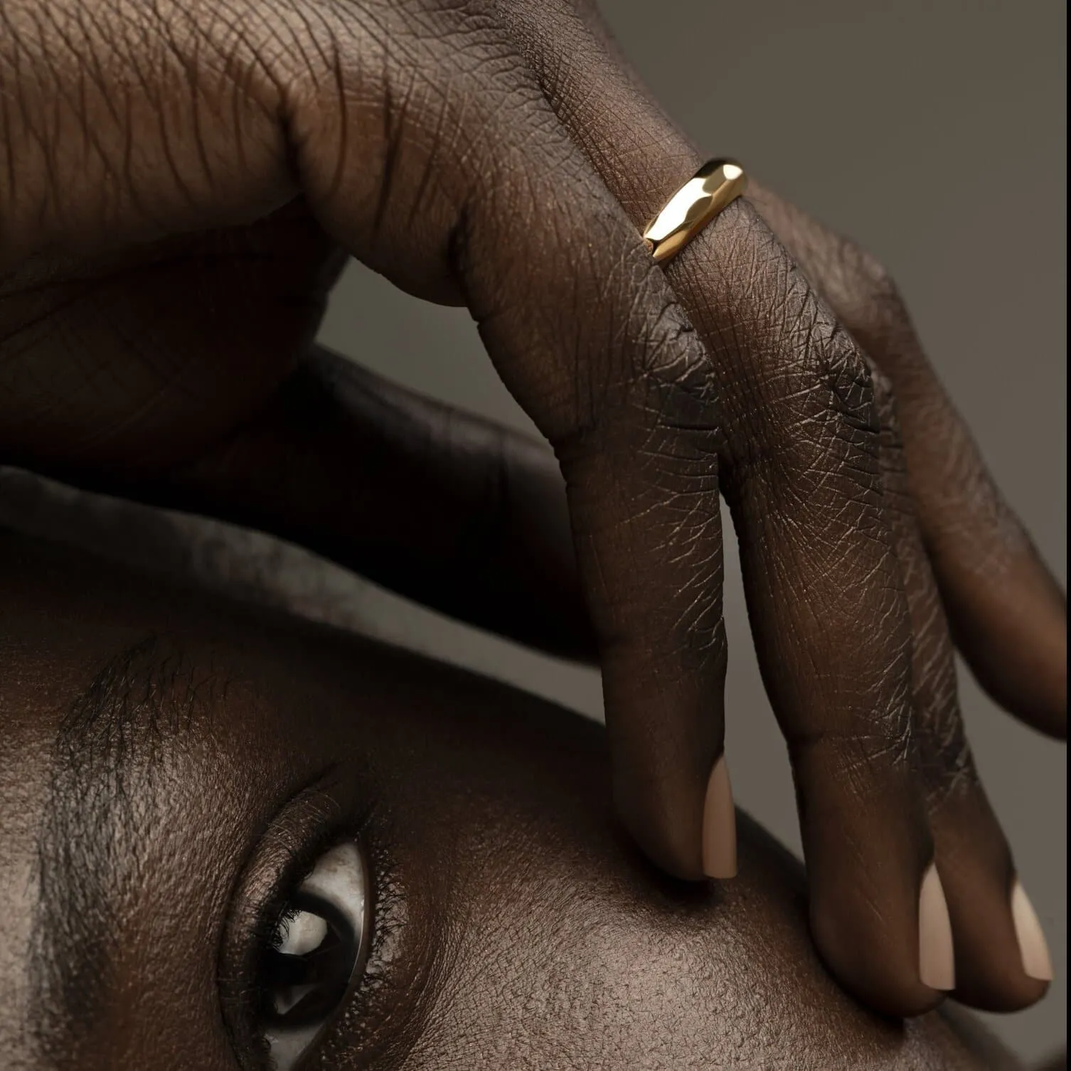 Enchantment Hammered Wedding Ring