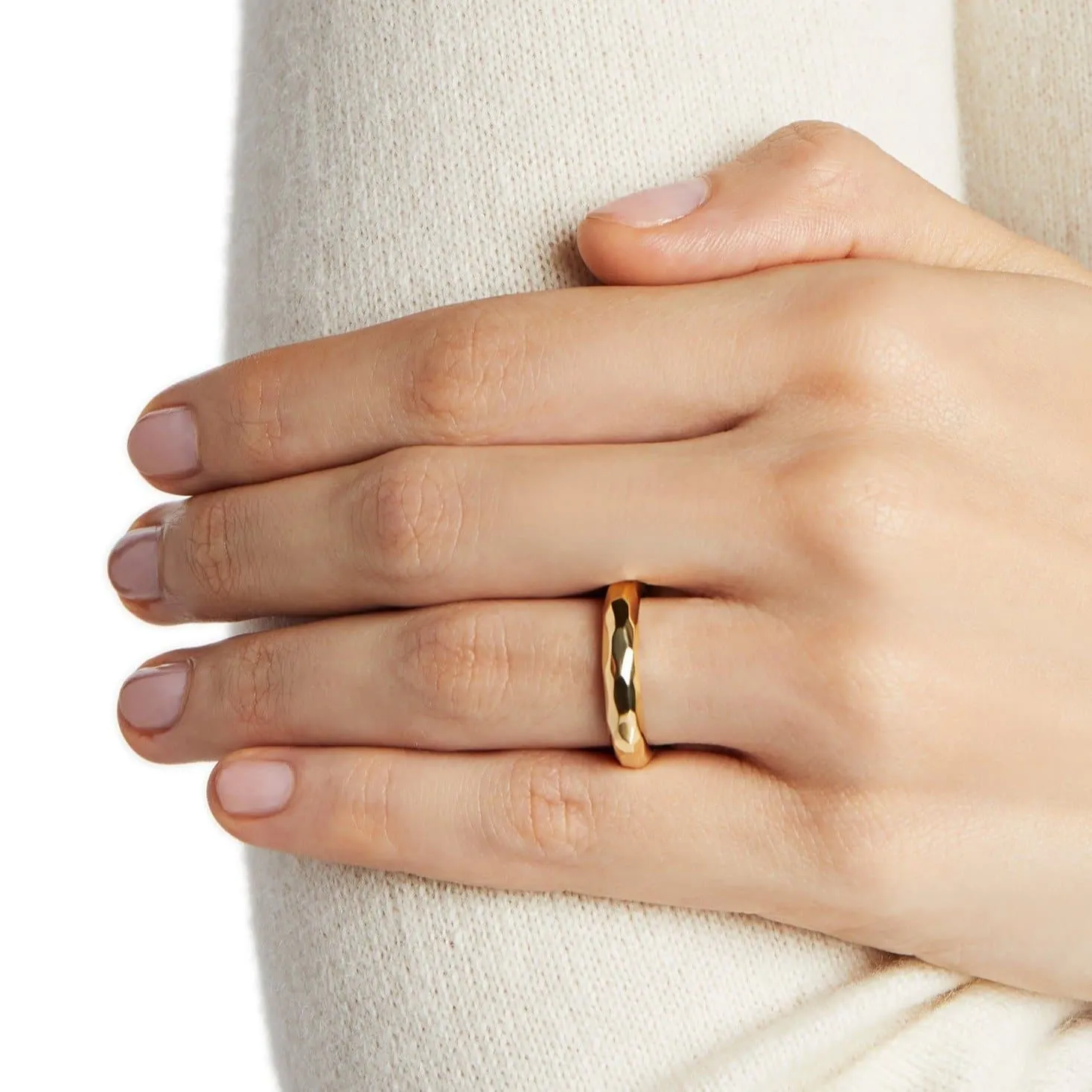Enchantment Hammered Wedding Ring