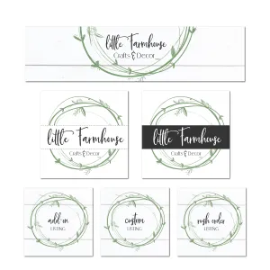 Etsy Shop Farmhouse Banner Branding Kit - Etsy Shop Logo - Etsy Listing Image Template