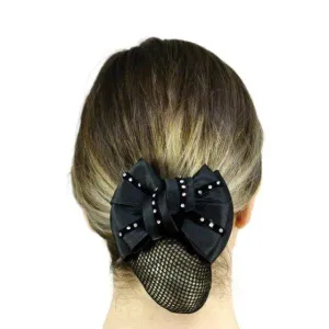 Eureka Diamontes on Velvet Show Bow & Hair Net
