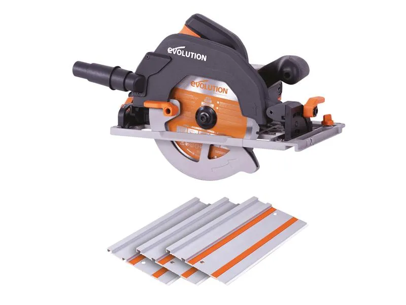 Evolution R185CCSX Circular Track Saw Kit 185mm 1600W 110V